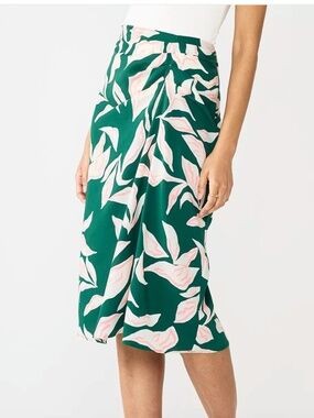 NWT Nine West Women's Side Ruched Midi Skirt